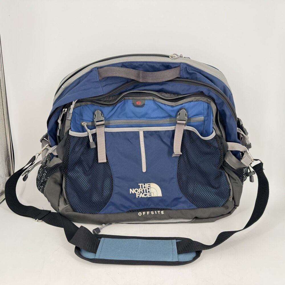The North Face Offsite Messenger Laptop Bag Blue Gray Shoulder Crossbody